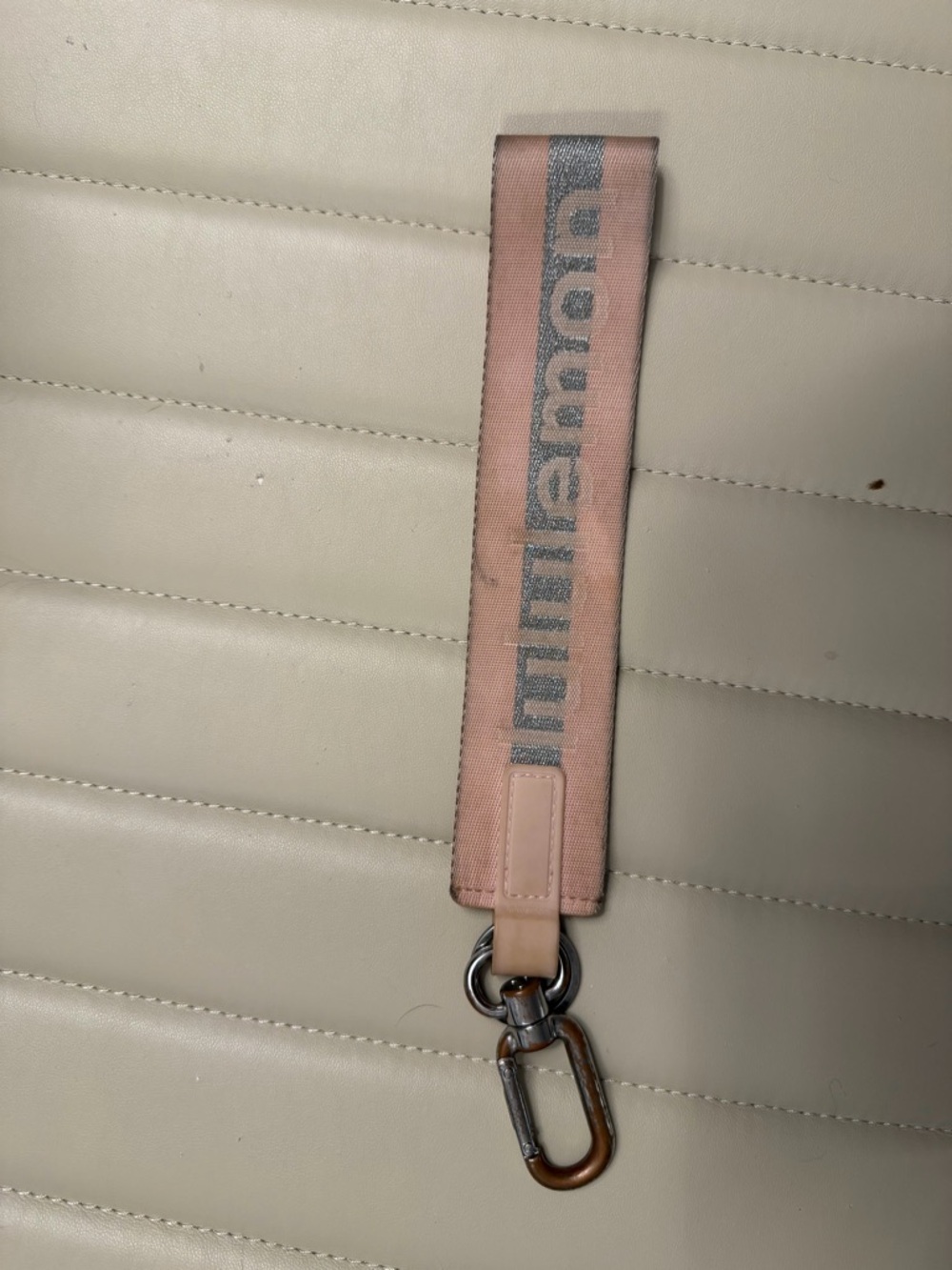 lululemon athletica Pink and Gray Key Strap Key Holder